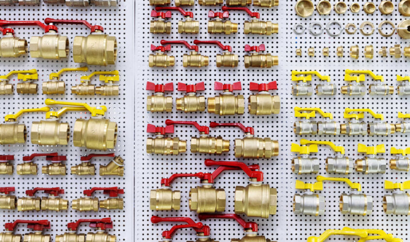 Plumbing fixtures and piping parts, brass connector water valve for pipe