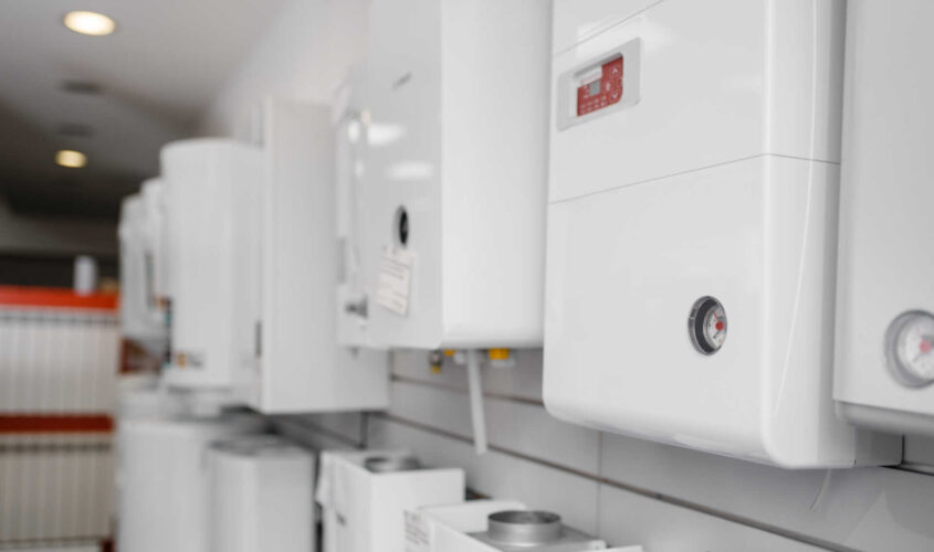 Gas water heating boilers choice, plumbering store