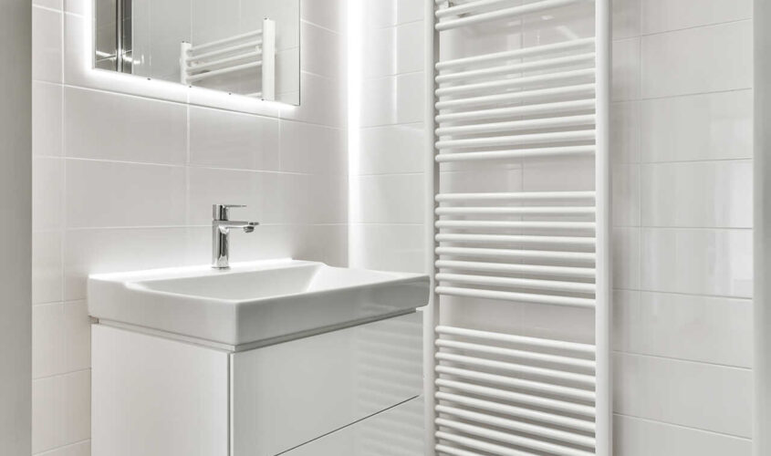 Interior design of a bathroom